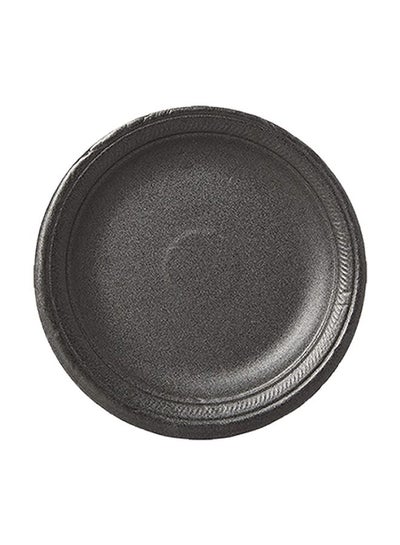 Buy Foam Plate Black 10 Inch Disposable, Tableware, Birthday Parties, Office, Home Events, Camping - 25 Pieces. in UAE