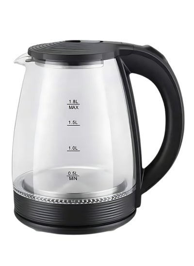 Buy ECVV® 1.8 Liters Borosilicate Glass Electric Kettle, Fast Boiling Auto Shut Off Boil-Dry Protection Stainless Steel Filter BPA Free Hot Water Boiler in UAE