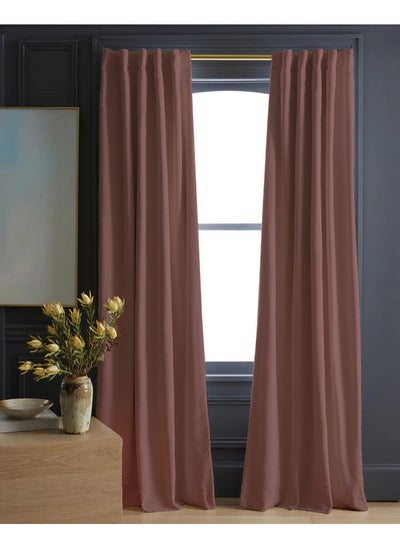 Buy Velvet Curtains Soft Fabric 1Piece Pink-140x280 in Egypt