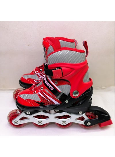 Buy roller-skate red medium adjustable size from 35 to 38 skate shoes batinage in Egypt
