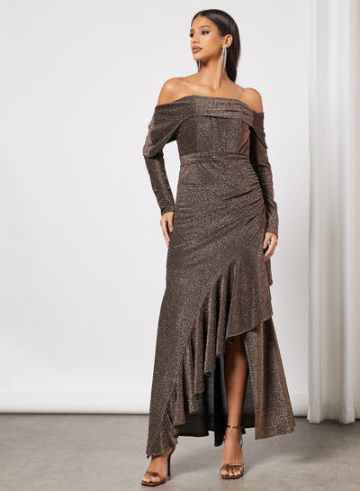 Buy Wrap Around Off Shoulder Dress in UAE