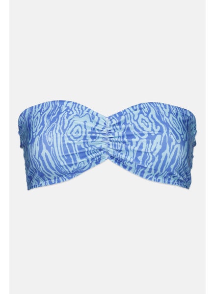 Buy Women Abstract Bikini, Top Blue in UAE