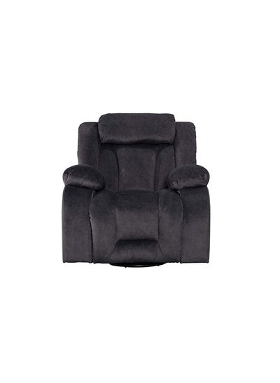 Buy Recliner Chair with Rocking and Swivel Function Black in Saudi Arabia