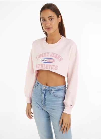 Buy Logo Graphic Crop Sweatshirt in Saudi Arabia