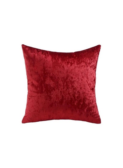 Buy 1 Piece 45*45Cm Size Velvet Cushion Cover Maroon in UAE