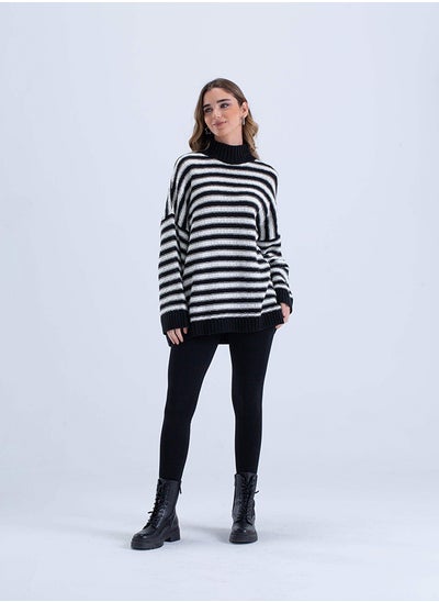 اشتري striped-knitted-pullover في مصر