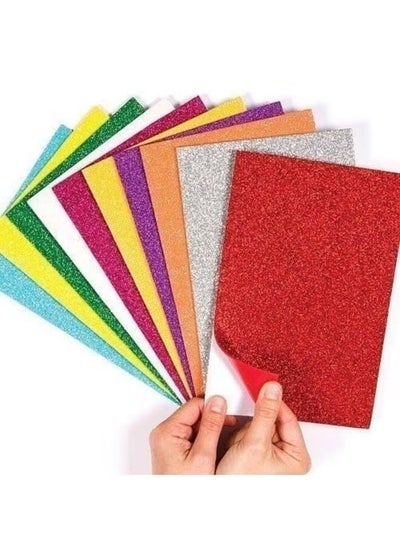 اشتري ORiTi 10 Sheets A4 Size Self-adhesive Glitter Foam في الامارات