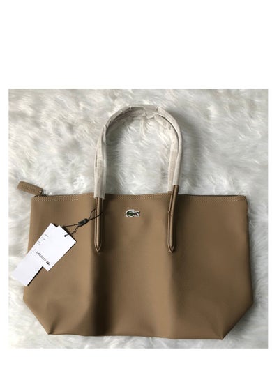 Buy Lacoste Tote Bag Large Size KHAKI Color in UAE