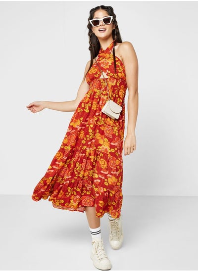 Buy Urban Minx Open Back Printed Dress in UAE