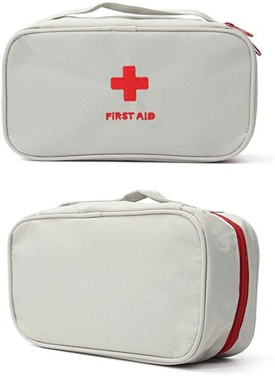 اشتري Goolsky First Aid Bag - First Aid Kit Bag Empty for Home Outdoor Travel Camping Hiking, Mini Empty Medical Storage Bag Portable Pouch (Gray) في الامارات