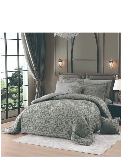 Buy Comforter Set- Bed in a Bag 8 Pieces set All Season Bedding Sets with Comforter & Luxurious Microfiber Fabric comforter set in Saudi Arabia