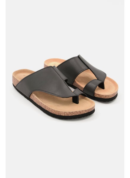 Buy Men Slip On Cork Sandals Grey in Saudi Arabia