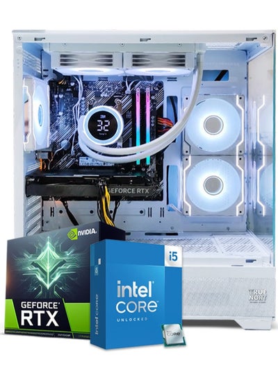 اشتري جهاز ألعاب True Nort، مع معالج Intel Core i5-11400F، بطاقة RTX 3060، 16 جيجابايت رام، 512 جيجابايت SSD، نظام Windows 11 Pro، هيكل أبيض. في الامارات