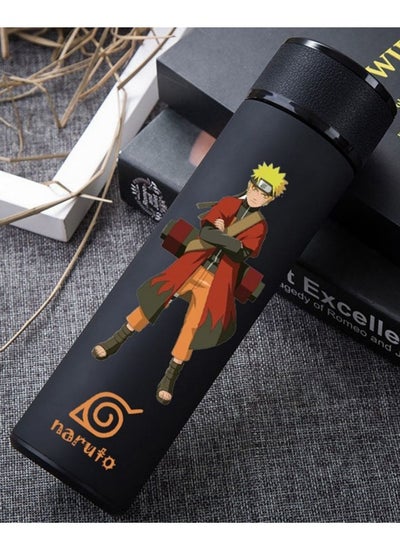 اشتري كأس حراري من الفولاذ المقاوم للصدأ بسعة 500 مل باللون الأسود Uzumaki Naruto في السعودية