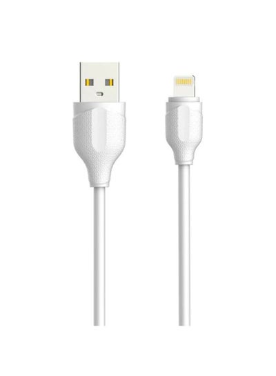 Buy LS371 Fast Charging Data Cable Lightning To USB-A, 1M Length And 2.1 Current Max - White in Egypt