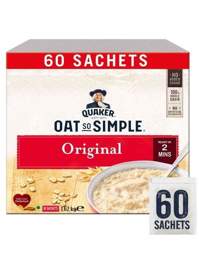 Buy 60-Piece So Simple Instant Oats Original Individually Wrapped 1.62 Kg in UAE