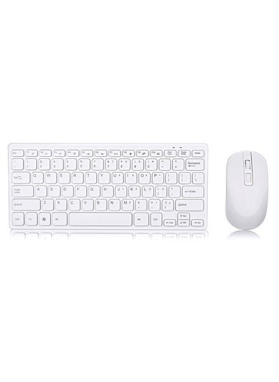 اشتري KM901 Keyboard Mouse Combo 2.4G Wireless 78 Key Mini Keyboard and Mouse Set Portable Office Combo في الامارات