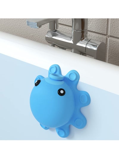 Buy Bathtub Overflow Drain Cover Tub - tub Cover, Soak Bath Bathroom Spa Accessories, Adds Inches of Water for Deeper Silicone, Blue in UAE