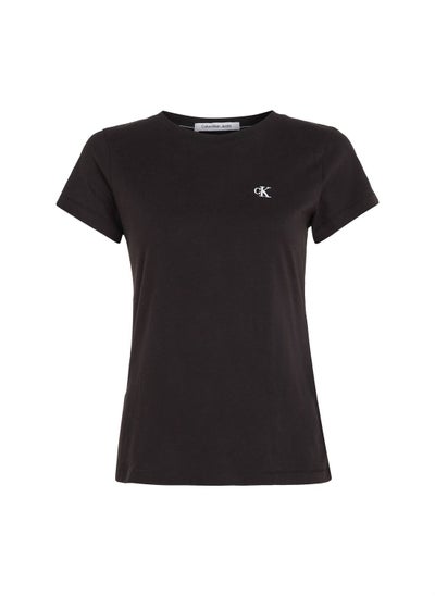 Buy Women's Slim Organic Cotton T-Shirt, Black in UAE