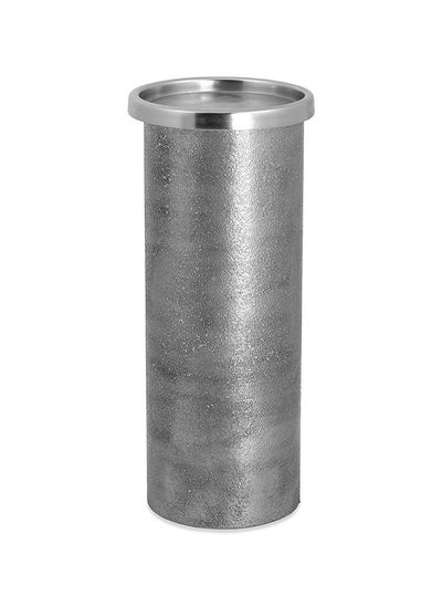 اشتري Drune Candle Holder, Silver - 14x28 cm في الامارات