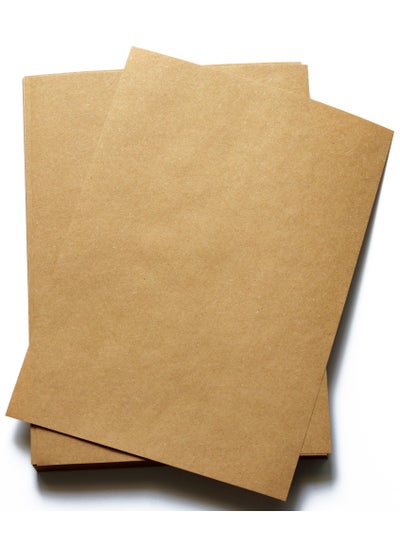 Buy A4 Kraft Paper 100GSM 100 Sheets Bundle, Craft Paper for Printing, drawing, Gift Packing, Office Use, wrapping paper in UAE