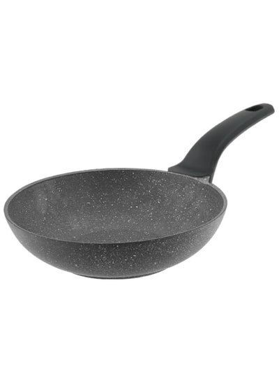 اشتري Granite Wok Pan Non-Stick Coating Frying Pan Cookware Stir Fries, Made in Turkey 28cm. في الامارات