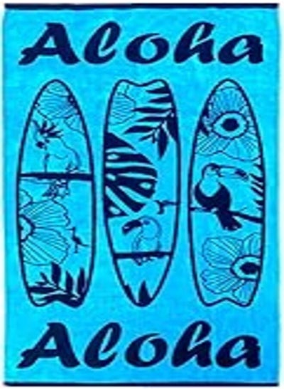 اشتري Signoola Beach towel 100x175cm cm Blue Aloha, 100% cotton. في مصر