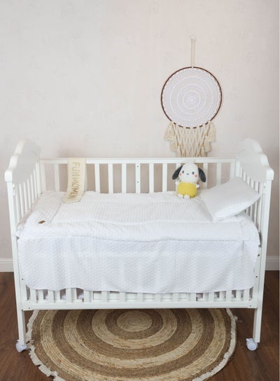 Buy Two-piece children's bed quilt white color-size 120×60cm in Saudi Arabia