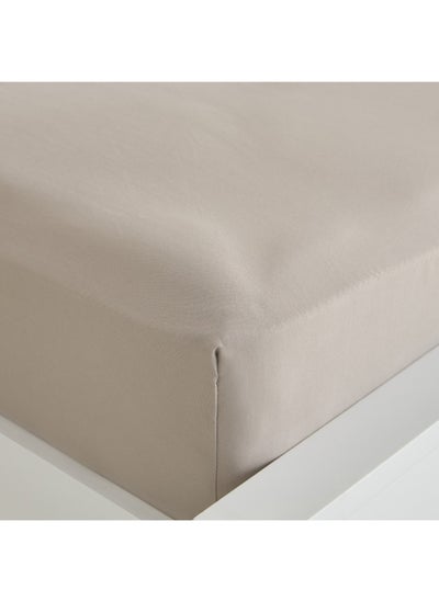 اشتري Derby Solid Microfiber Queen Fitted Sheet 150 X 200 X 25 Cm في الامارات