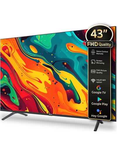 Buy SPJ 43 Inches FHD Android TV, LED TV, Screen Mirroring, Bluetooth With HDMI & USB Ports, Inbuilt WIFI, Voice Control Remote, Google Play Assistance & Android TV, BLACK, FHDS43BL2200V in UAE