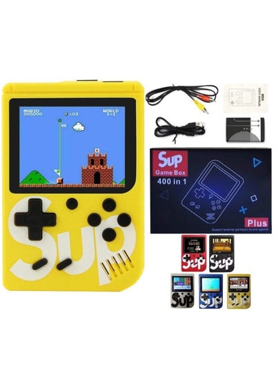 اشتري SUP Game Box Plus 400 in 1 Retro Games UPGRADED VERSION mini Portable Console Handheld Gift By PRIME-(Yellow) في الامارات