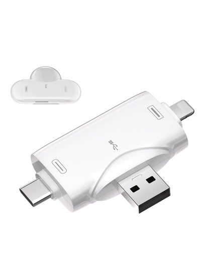 اشتري High,Speed 3,in,1 SD Card Reader for iPhone iPad Android USB,C Mac PC, Portable Micro SD Adapter Compatible with TF and SD Cards في السعودية