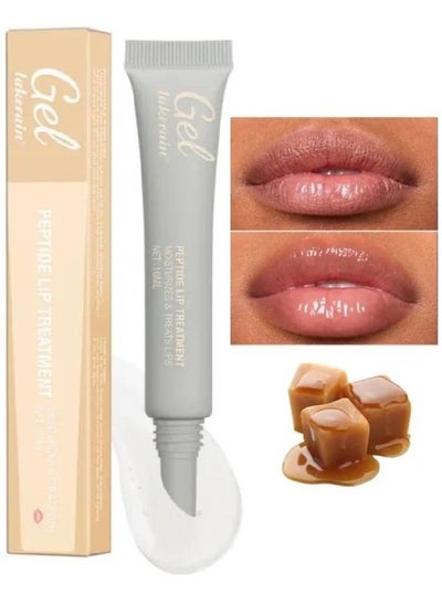 Buy Peptide Lip Treatment Gel #3 Salted Caramel Moisturizes and Treats Lips Lip Gloss Oil for Plumper and Moisturizer Serum Hydrating Lip Serum for Dry Peeling and Dark Lips Gorgeous Glow 10ml in UAE