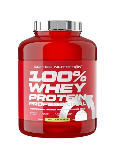 اشتري 100% Whey Protein Professional Protein Powder Drink With Added Amino Acids, Vanilla Flavor, 78 Servings في الامارات