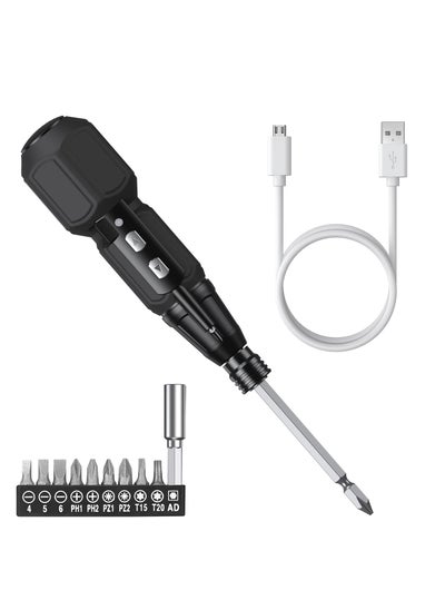 Buy Electric Screwdriver Cordless, Rechargeable Power Screwdrivers Set, Portable Automatic Home Repair Tool Kit with LED Lights and USB Cable in Saudi Arabia