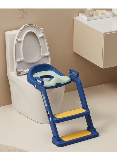 اشتري Potty Training Seat with Step Stool Ladder Stable and Anti-Slip Potty Seat Comfortable with Splash Guard Potty Training Toilet for Kids Boys Girls aged 1-7 في الامارات