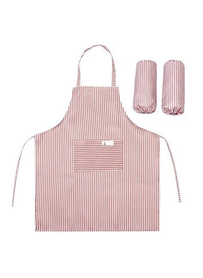 اشتري Kitchen Apron with Sleeves Pocket for Women, Waterproof Anti-fouling Treated Half-body Suite Cover for Kitchen Cooking Housework Cleaning Painting Pottery في الامارات