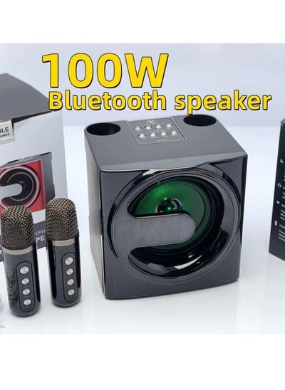 Buy YS-207 Portable Bluetooth Speaker with 2 Wireless Microphones in UAE