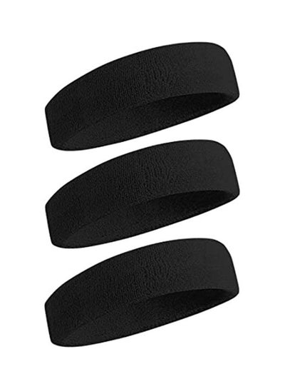 اشتري Amyzor 3pcs Sport Headband/Wristband for Men Women Moisture Wicking Athletic Sweatband في مصر