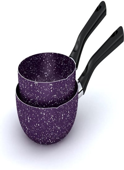 Buy Casserole set 2 pieces size 14-16 cm Granite Mauve in Egypt