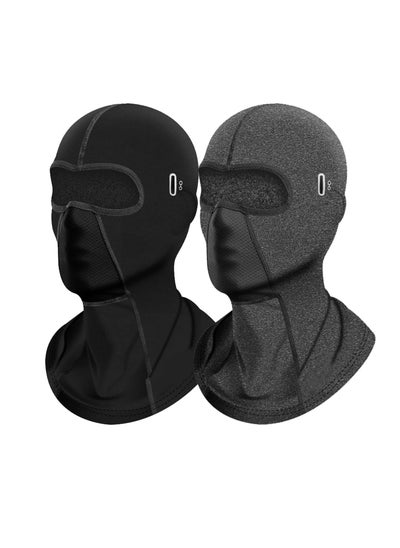 Buy SYOSI 2 Pcs Balaclava Masks, Waterproof Windproof Thermal Face Mask, Unisex Winter Fleece Ski Mask, Moisture Wicking Balaclava Ski Mask for Outdoor, Skiing, Cycling, Snowboarding (Black, Gray) in UAE