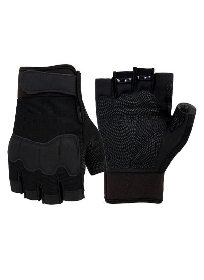 Buy Cycling Gloves,  Fingerless Gloves, Bicycle Gloves for Men Women Biking Gloves with Shock-Absorbing Padded Summer Riding Gloves Half Finger MTB Gloves for Cycling Workout Sports (Black M Size) in UAE