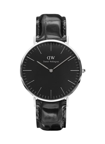 Buy Daniel Wellington Classic Reading Men's Black Waterproof Quartz Watch Black Leather Strap -40mm DW00100135 in Saudi Arabia