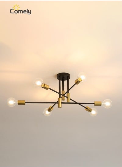 Buy Retro Black E27 Ceiling Light, Industrial Ceiling Lamps, 180° Adjustable Angle Ceiling Lights for Bedroom Living Room Lamp, Diameter in UAE