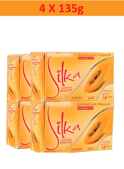 Buy Pack Of 4 Papaya Whitening Soap Enriched with Vitamin E in UAE