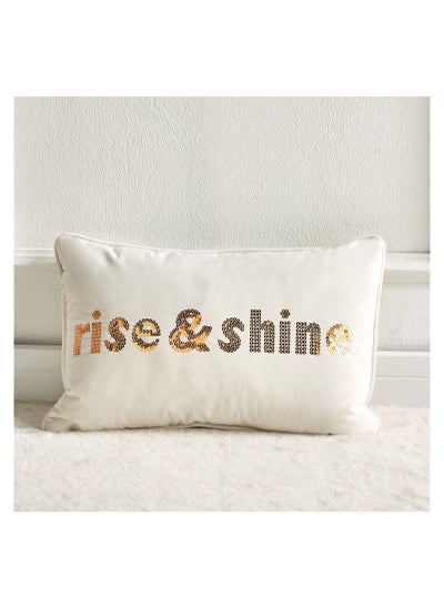 Buy Joyce Sequin Embellished Cushion - 30x45 cm in Saudi Arabia