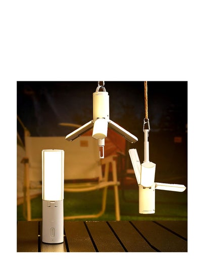 Buy Foldable Camping Light, Portable Camping Light with Hook and USB Charging - 4000mAh, Adjustable 3 Light Modes, IPx7 Waterproof LED Light in Saudi Arabia