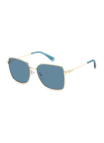 اشتري Women's Polarized Square Sunglasses - Pld 4158/G/S/X Gold Millimeter - Lens Size: 58 Mm في السعودية