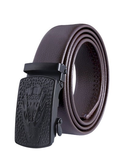 اشتري 115CM Creative Casual Versatile Wear Resistant Leather Automatic Buckle Belt في الامارات