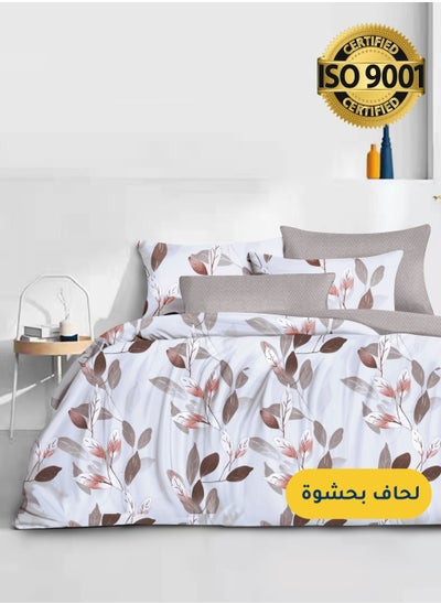 Buy Microfiber Printed Comforter Sets, Fits 200 x 200 cm King / Double Size Bed, 6 Pcs, With Soft Filling, Celine Series in Saudi Arabia